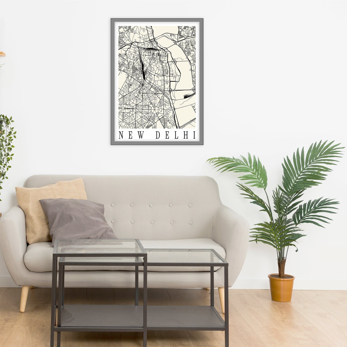 City map of NEW DELHI - Home Decor - Wall decor - Office map - Travel map - Print map - Poster city map - New Delhi map - GeoGIS Studio