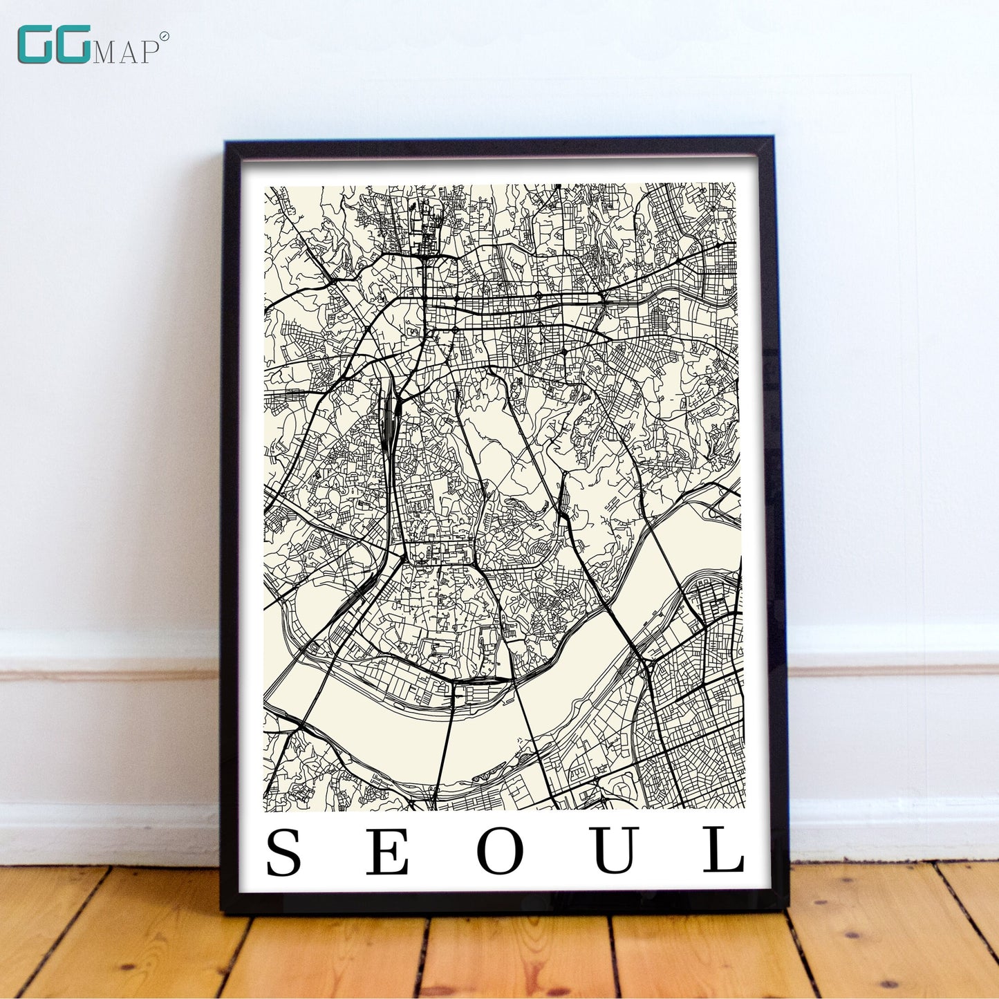 City map of SEOUL - Home Decor - Wall decor - Office map - Travel map - Print map - Poster city map - Seoul map - GeoGIS Studio