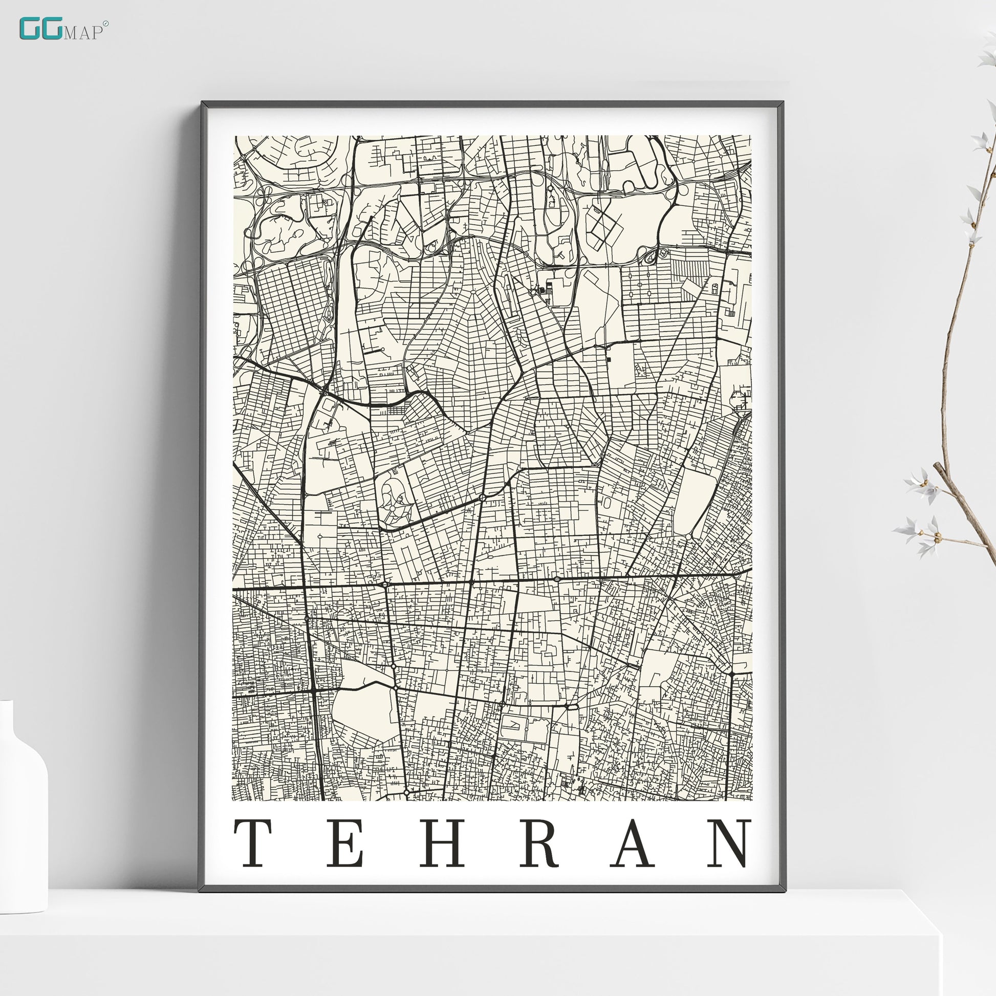 a map of the city of teheran