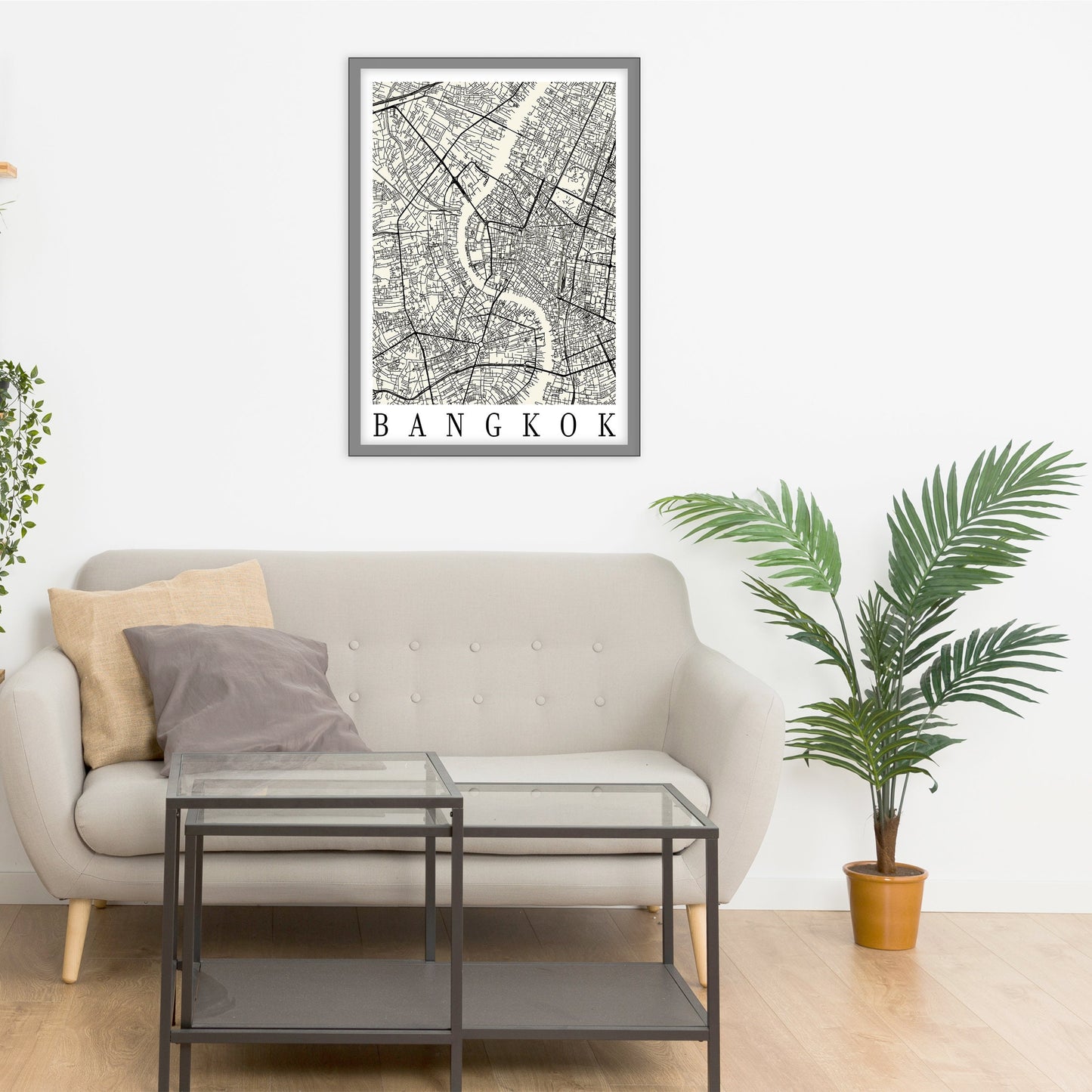 City map of BANGKOK - Home Decor - Wall decor - Office map - Travel map - Print map - Poster city map - Bangkok map - GeoGIS Studio