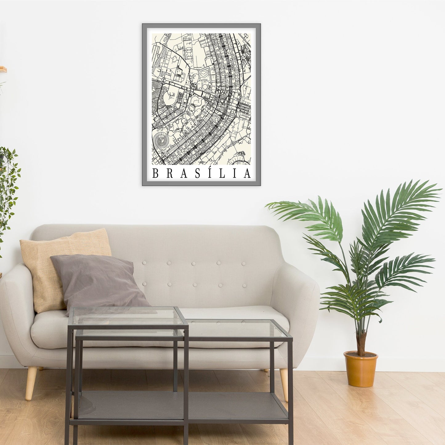 City map of BRASILIA - Home Decor - Wall decor - Office map - Travel map - Print map - Poster city map - Brasilia map - GeoGIS Studio