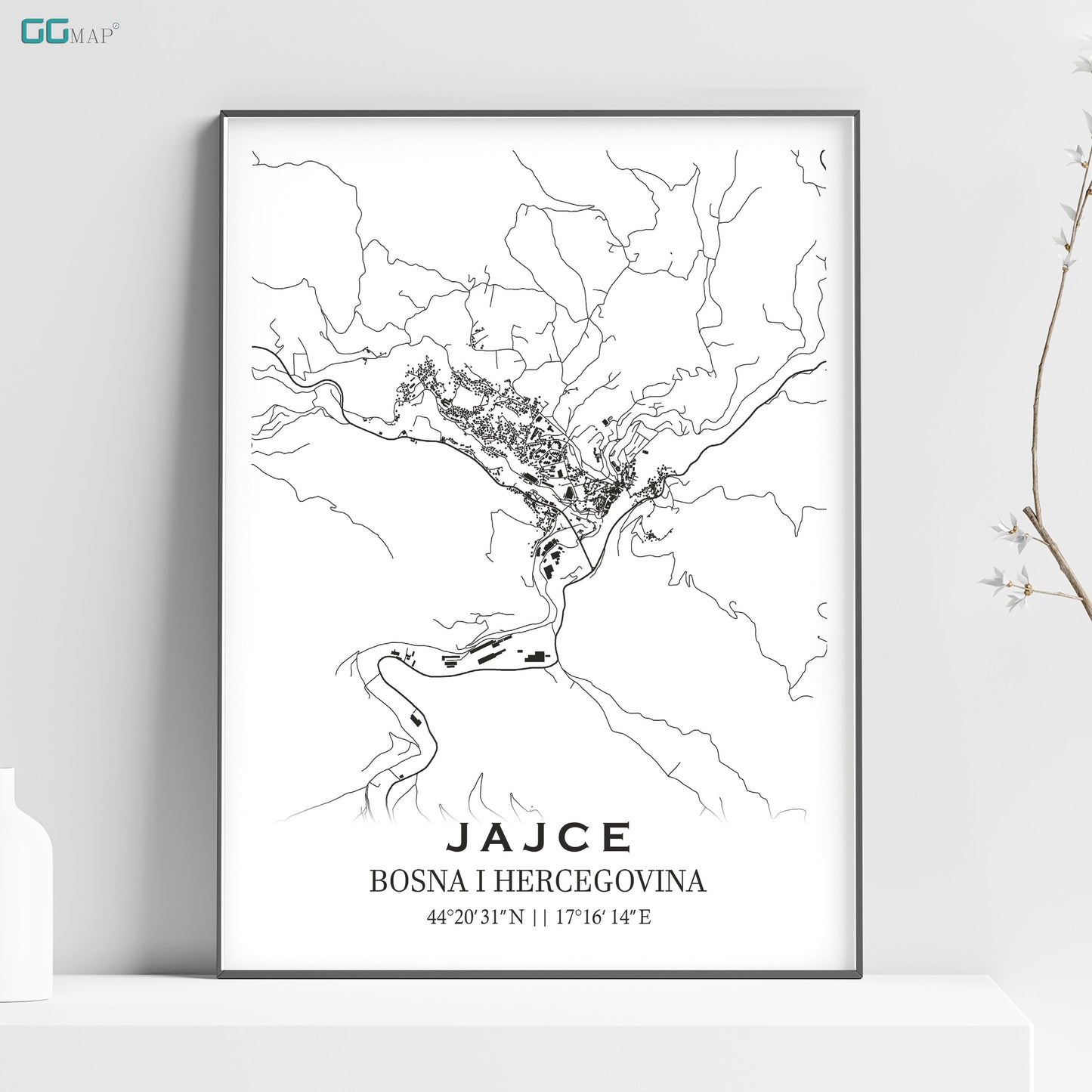 a black and white map of the region of jace