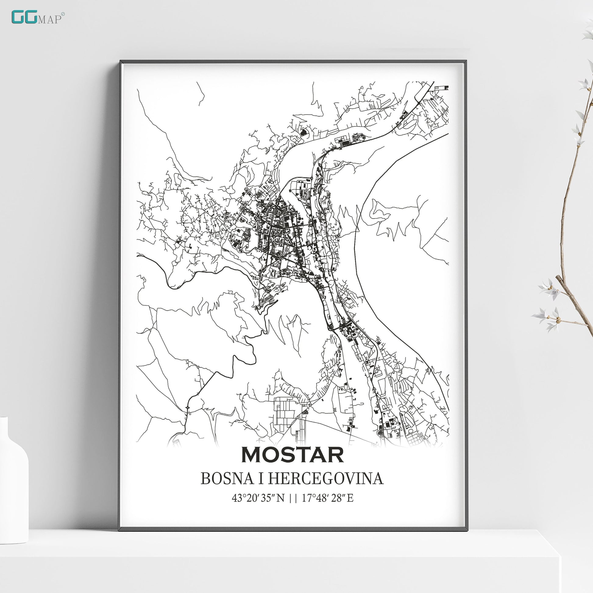 a black and white map of the city of monstar