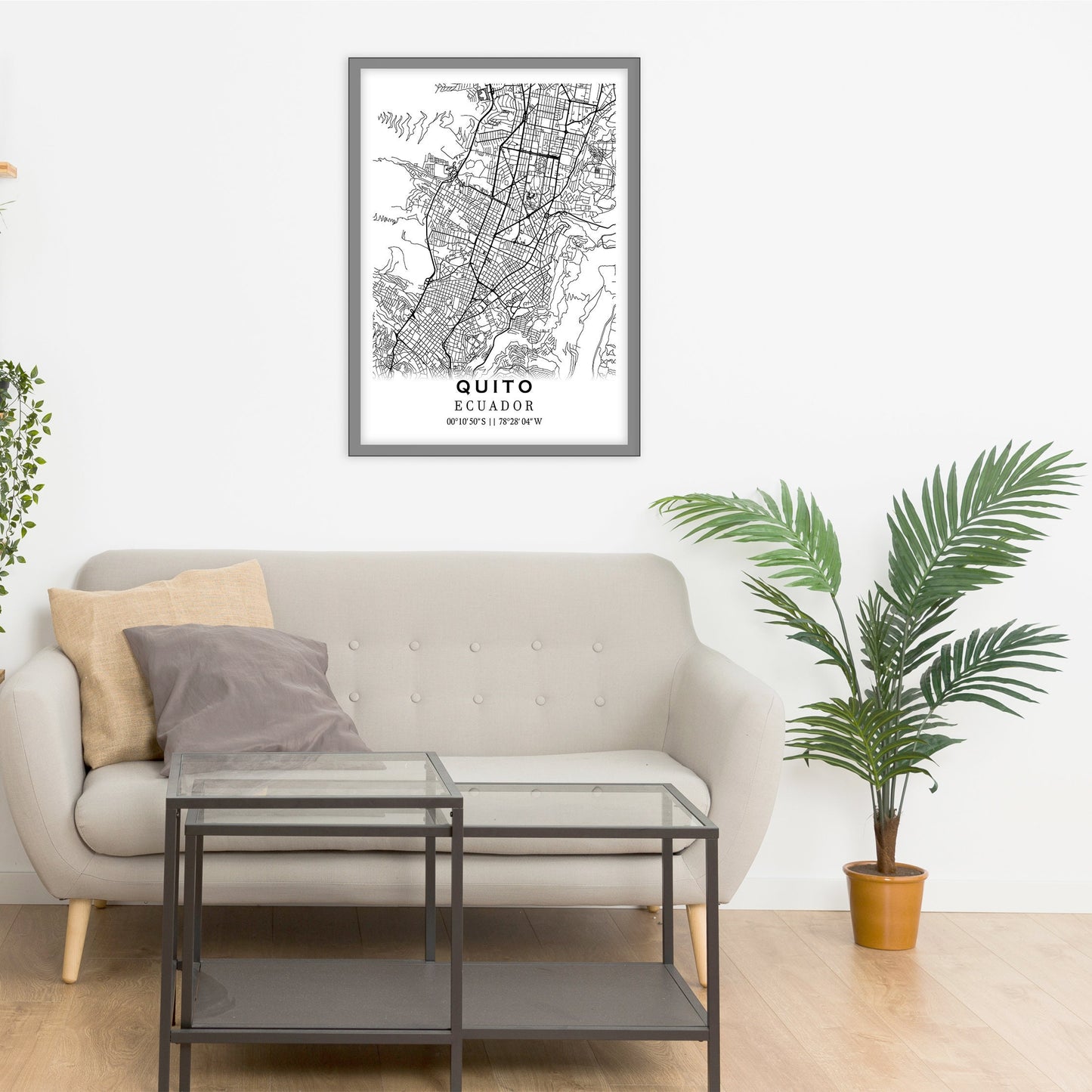 City map of QUITO - Home Decor - Wall decor - Office map - Travel map - Print map - Poster city map - Quito map - Map art - Ecuador