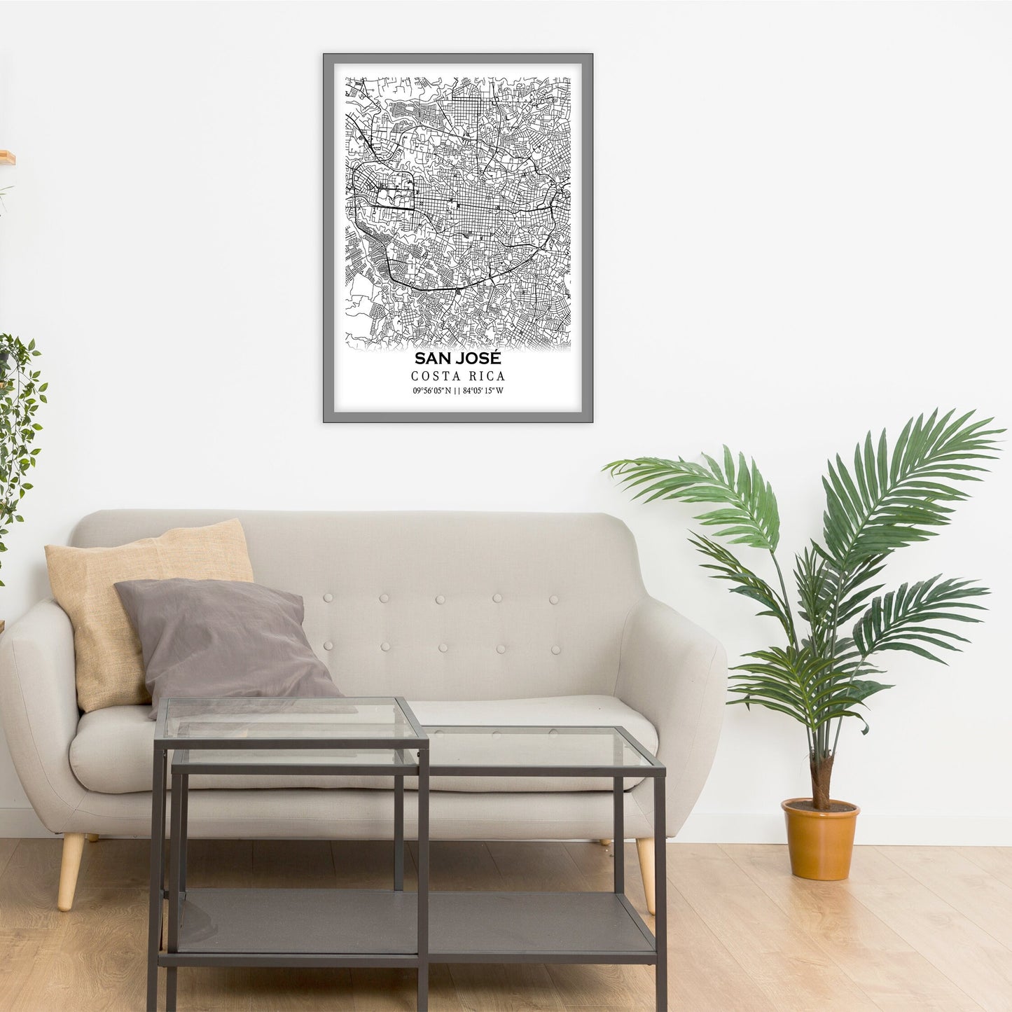 City map of SAN JOSÉ - Home Decor - Wall decor - Office map - Travel map - Print map - Poster city map - San Jose map - Map art - Costa Rica