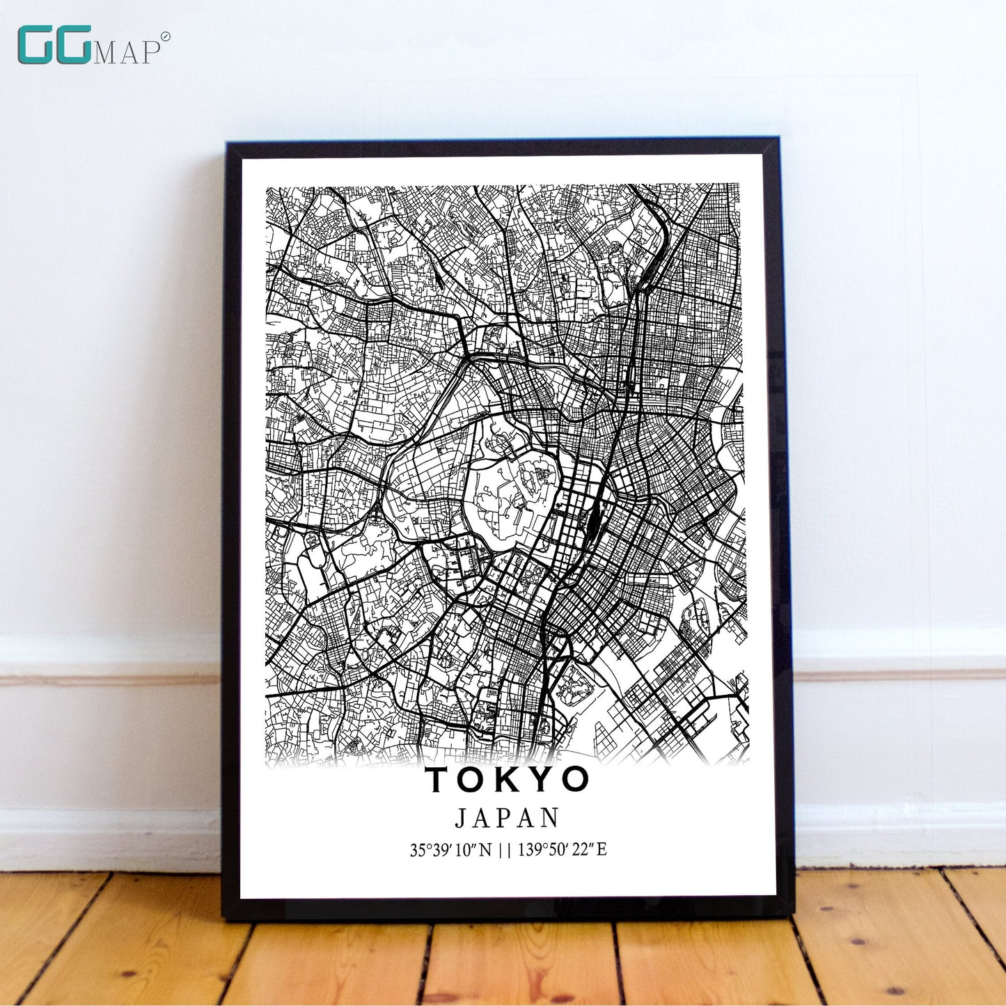 City map of TOKYO - Home Decor - Wall decor - Office map - Travel map - Print map - Poster city map - Tokyo map - Japan