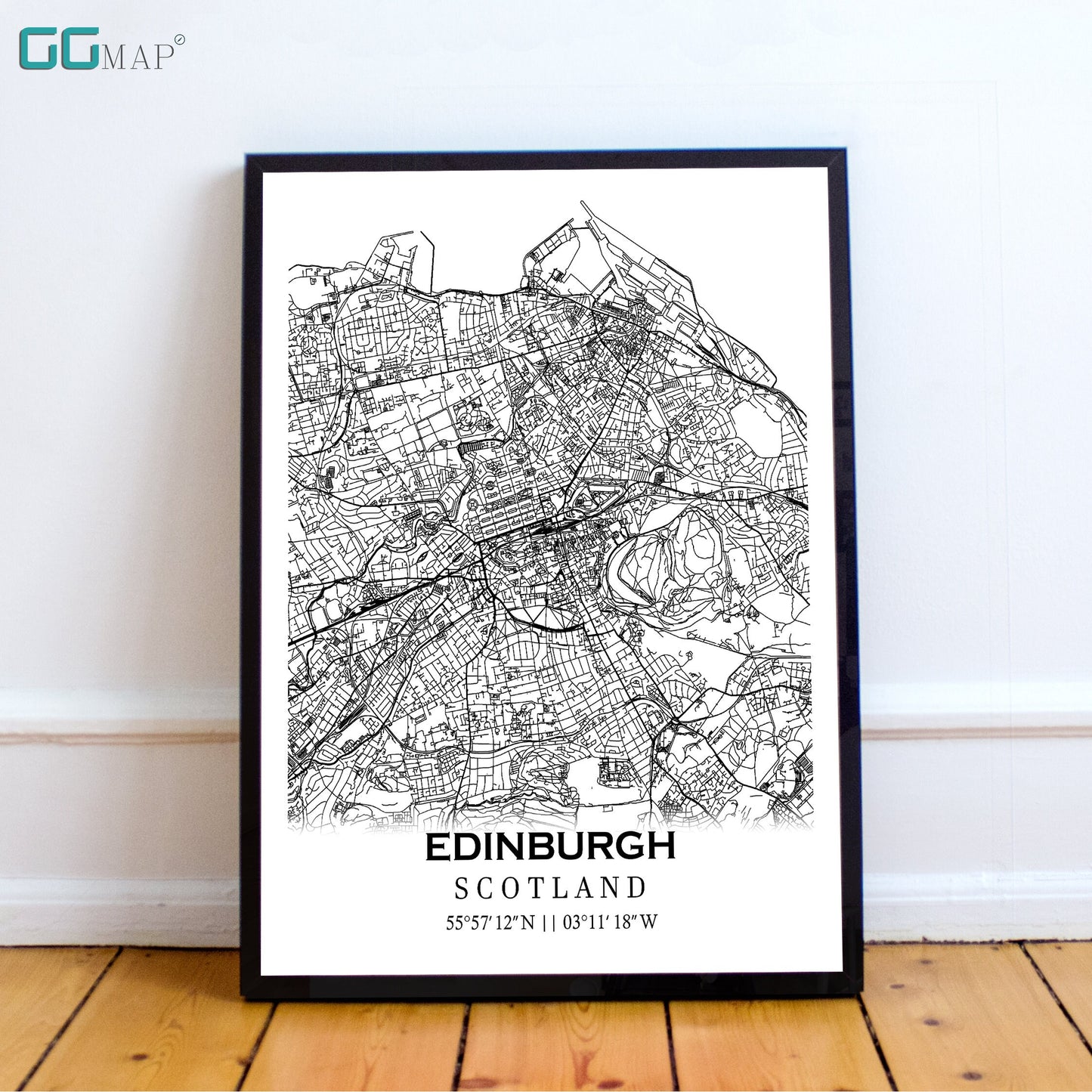 City map of EDINBURGH - Home Decor - Decor - Office map - Travel map - Print map - Poster city map - Edinburgh map - map art - Scotland