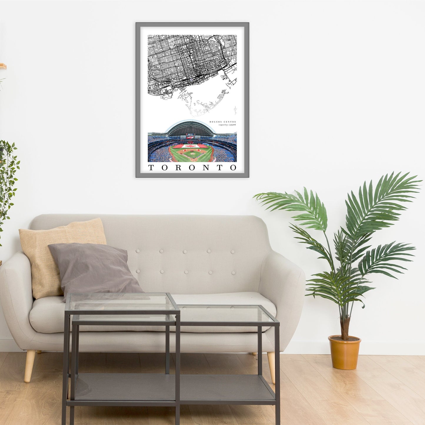 City map of TORONTO - Home Decor Toronto - Rogers Centre wall decor - Toronto poster - Print map - Toronto Blue Jays