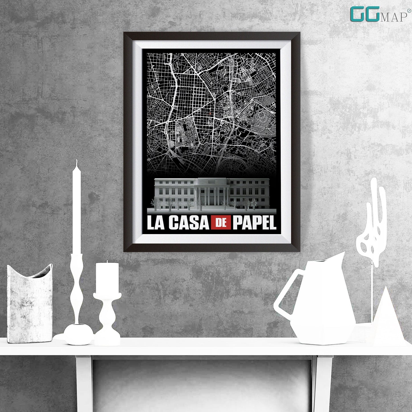 La Casa de Papel - MONEY HEIST - Madrid city map - Money Heist Gift -  Royal Mint of Spain - La Casa de Papel poster - Bella Ciao -