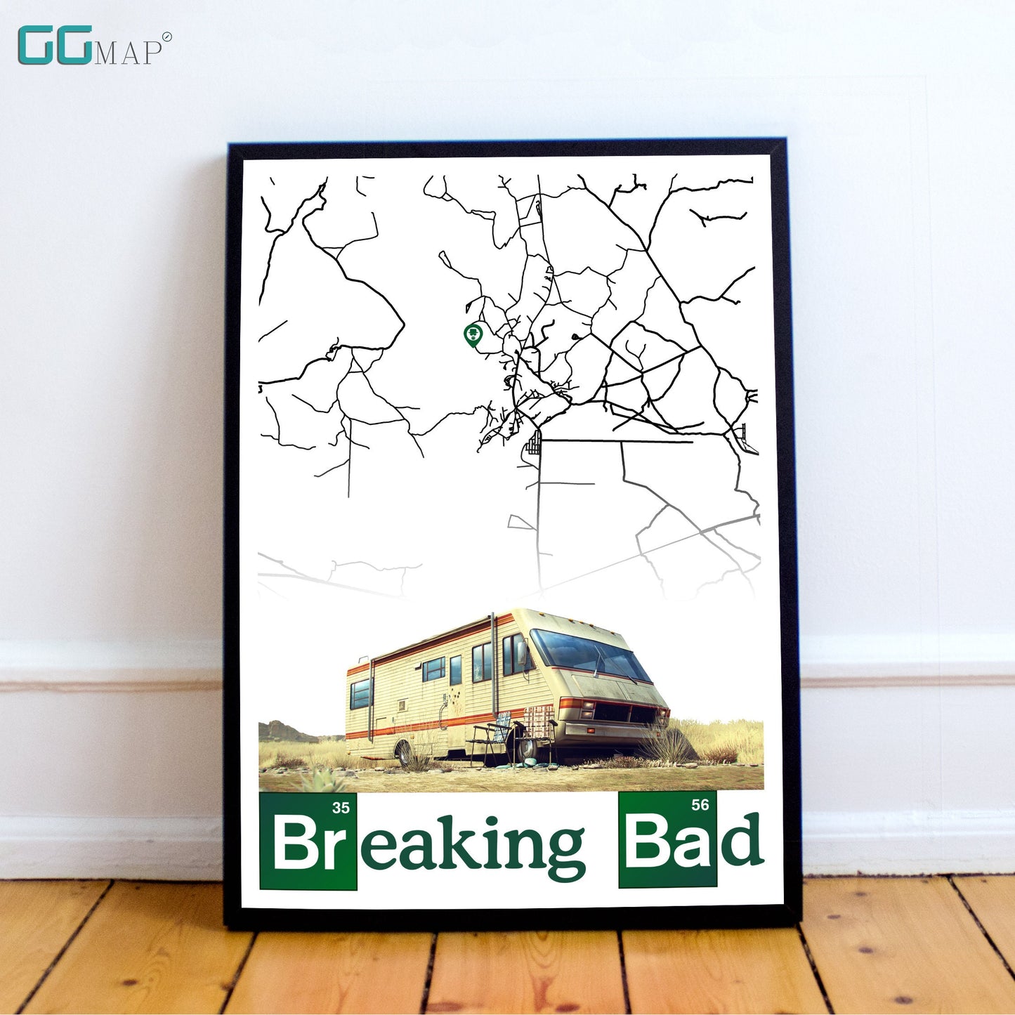 BREAKING BAD - Map of Albuquerque - Breaking Bad Gift - Breaking bad poster - Albuquerque poster