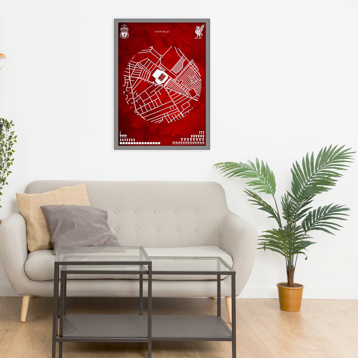 Map of ANFIELD - City map of LIVERPOOL - Anfield Stadium - Home Decor Anfield - Wall decor - Anfield gift - Print map -