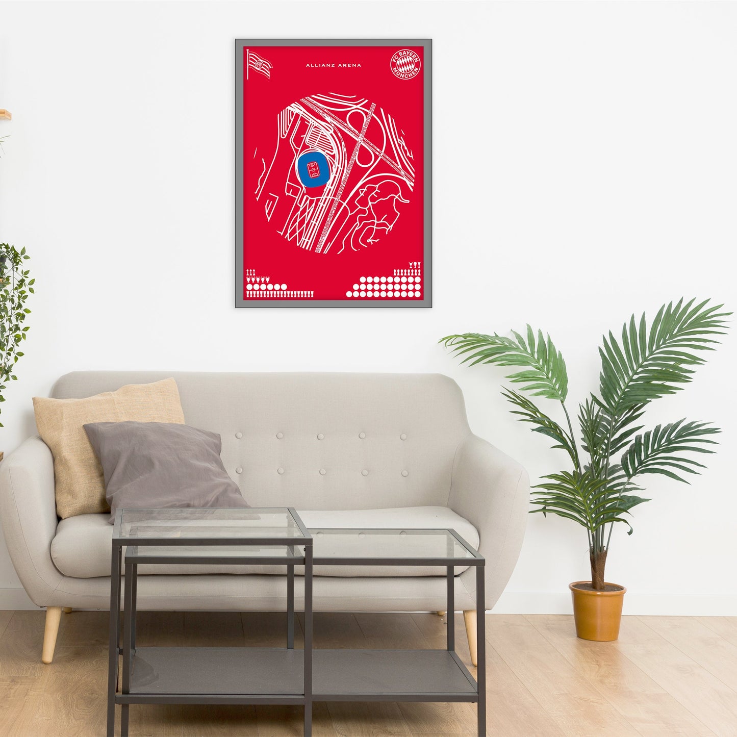 Map of ALLIANZ ARENA - City map of Mnchen - Allianz arena Stadium - Home Decor Allianz arena - Allianz arena poster - Fuballstadion Bayern