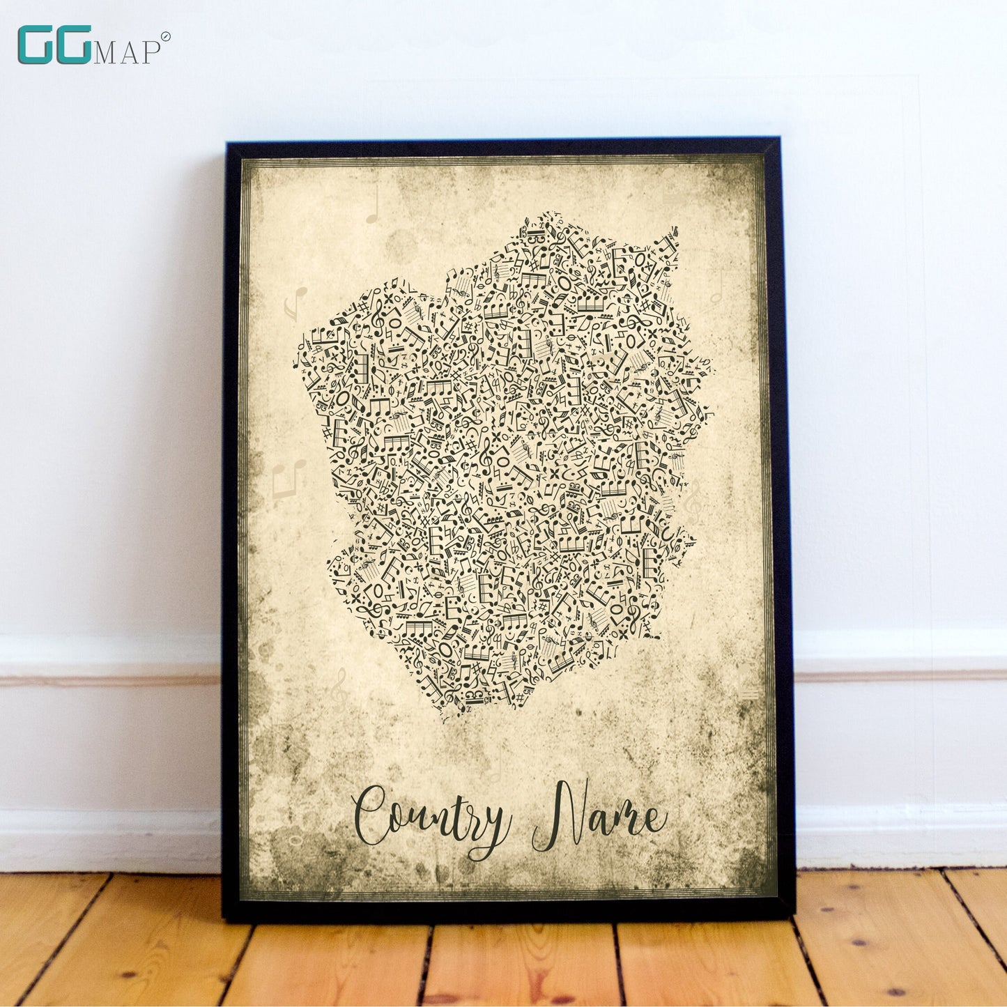 CUSTOM map - Custom Music map - Travel poster - Wall decor - Office map - GGmap - Custom Music poster