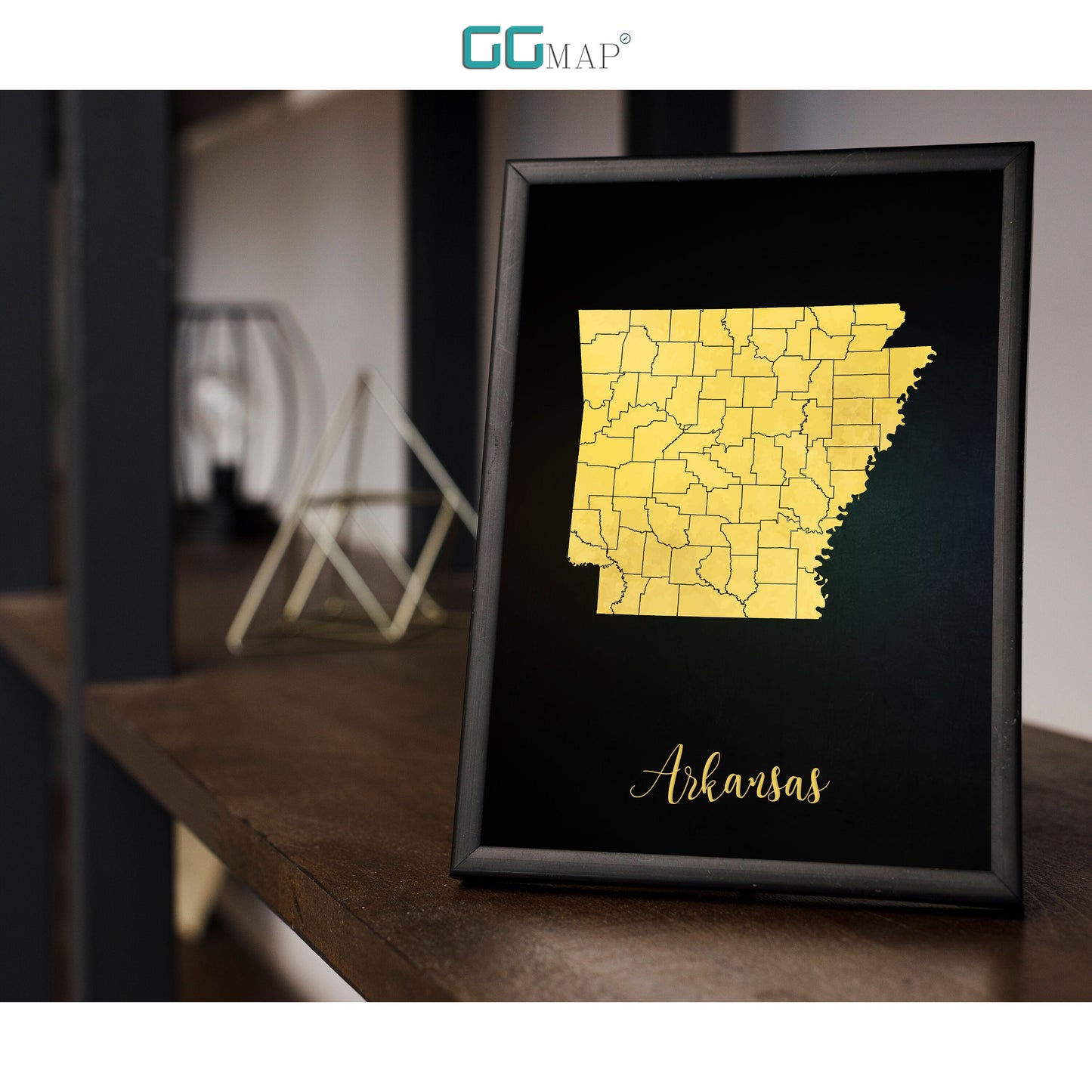 a framed picture of the state of indiana