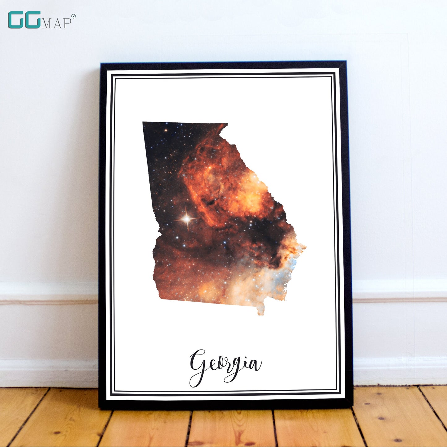 GEORGIA map - Georgia Omega nebula map - Travel poster - Wall decor - Office map - Georgia gift - GeoGIS studio