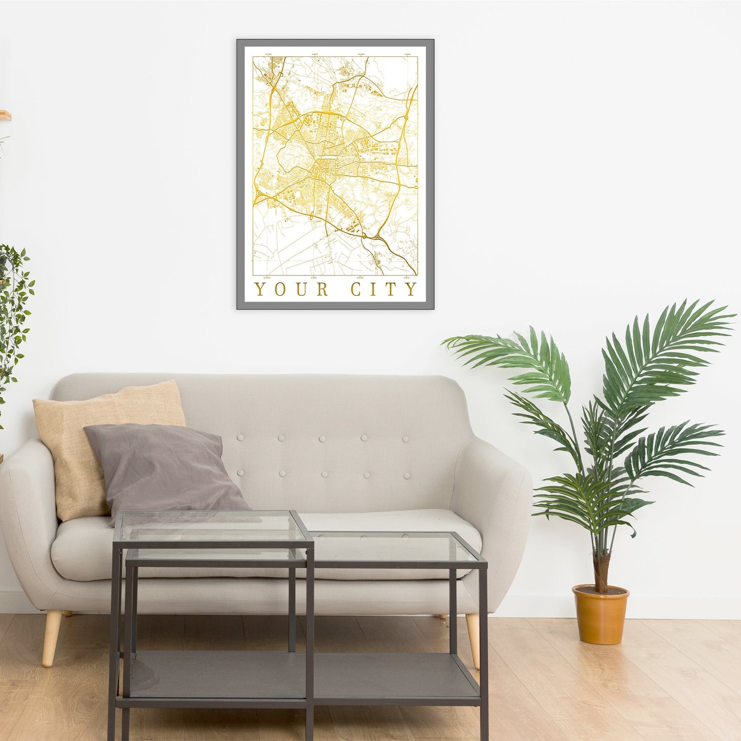 Open GOLD City Map DIGITAL DOWNLOAD - Open Gold City Map - Your city - Your contry - Your poster - Personalized -