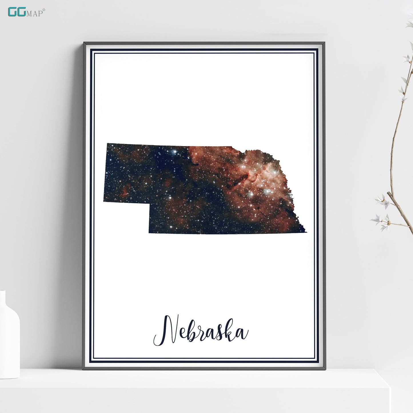 a poster of the state of nebraska