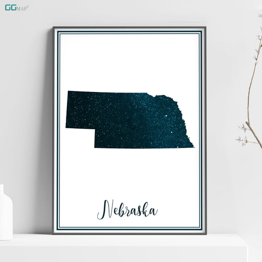 a poster of the state of nebraska 