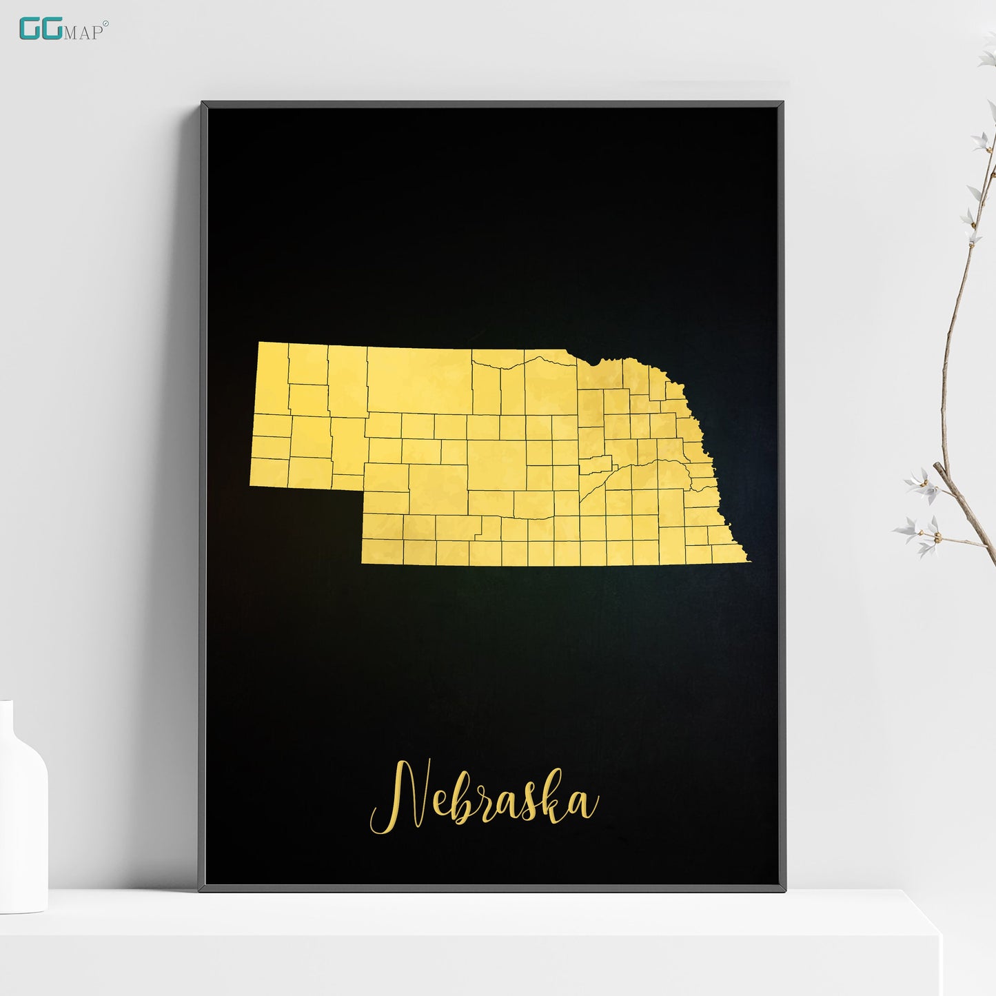 a poster of the state of nebraska 