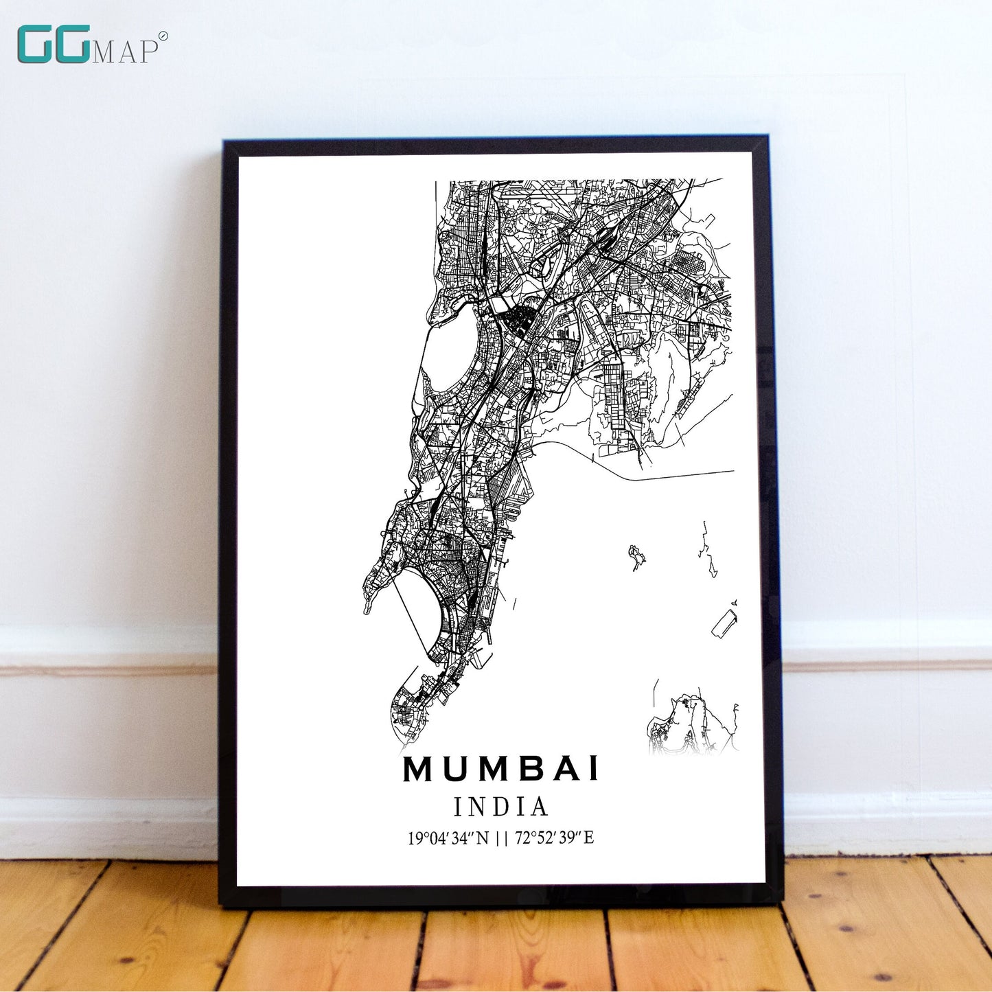 City map of MUMBAI - Mumbai Classic map - Home Decor - Travel map - Print map - Mumbai map - Map art - India -