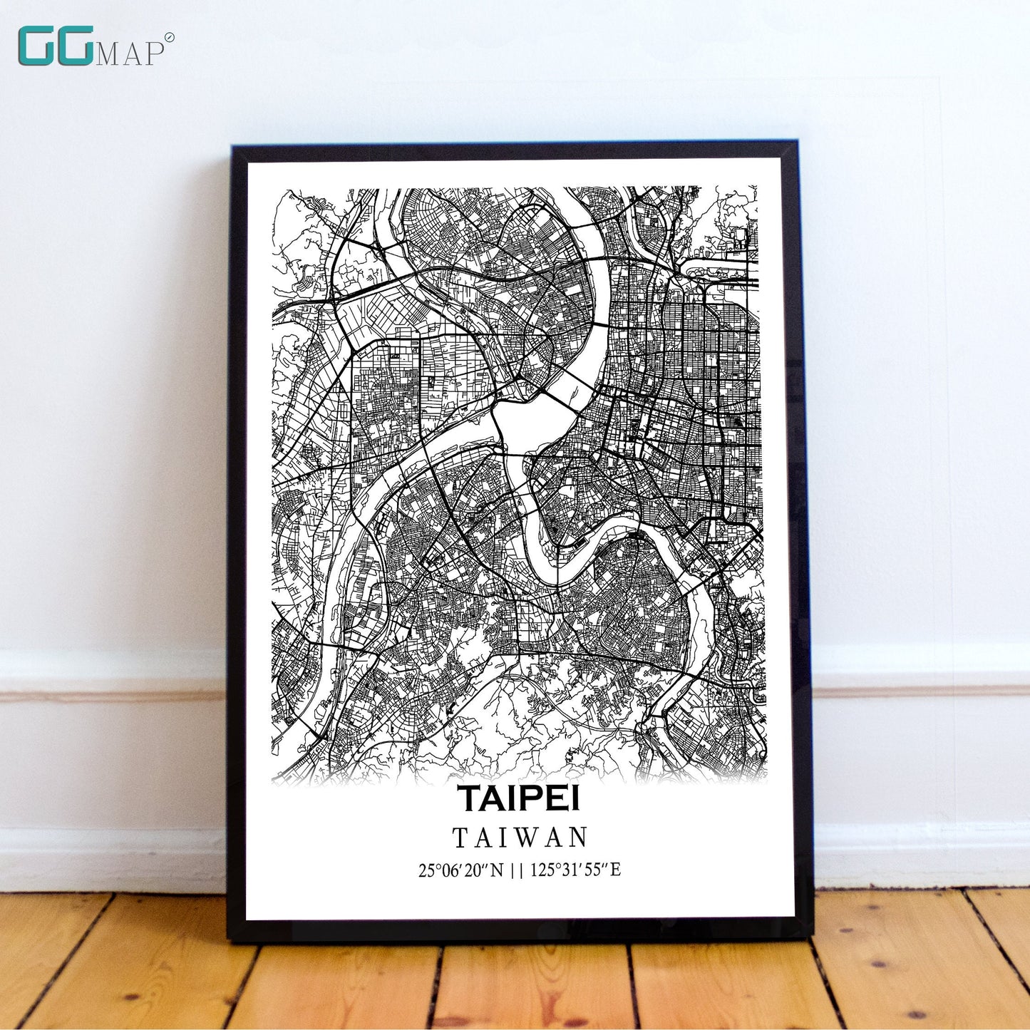 City map of TAIPEI - Taipei Classic map - Home Decor - Travel map - Print map - Taipei map - Map art - Taiwan - GGMap