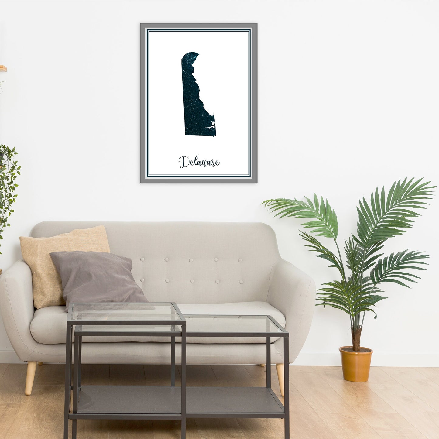 DELAWARE map - Delaware stars map - Delaware Travel poster - Home Decor - Wall decor - Office map - Delaware gift - GeoGIS studio