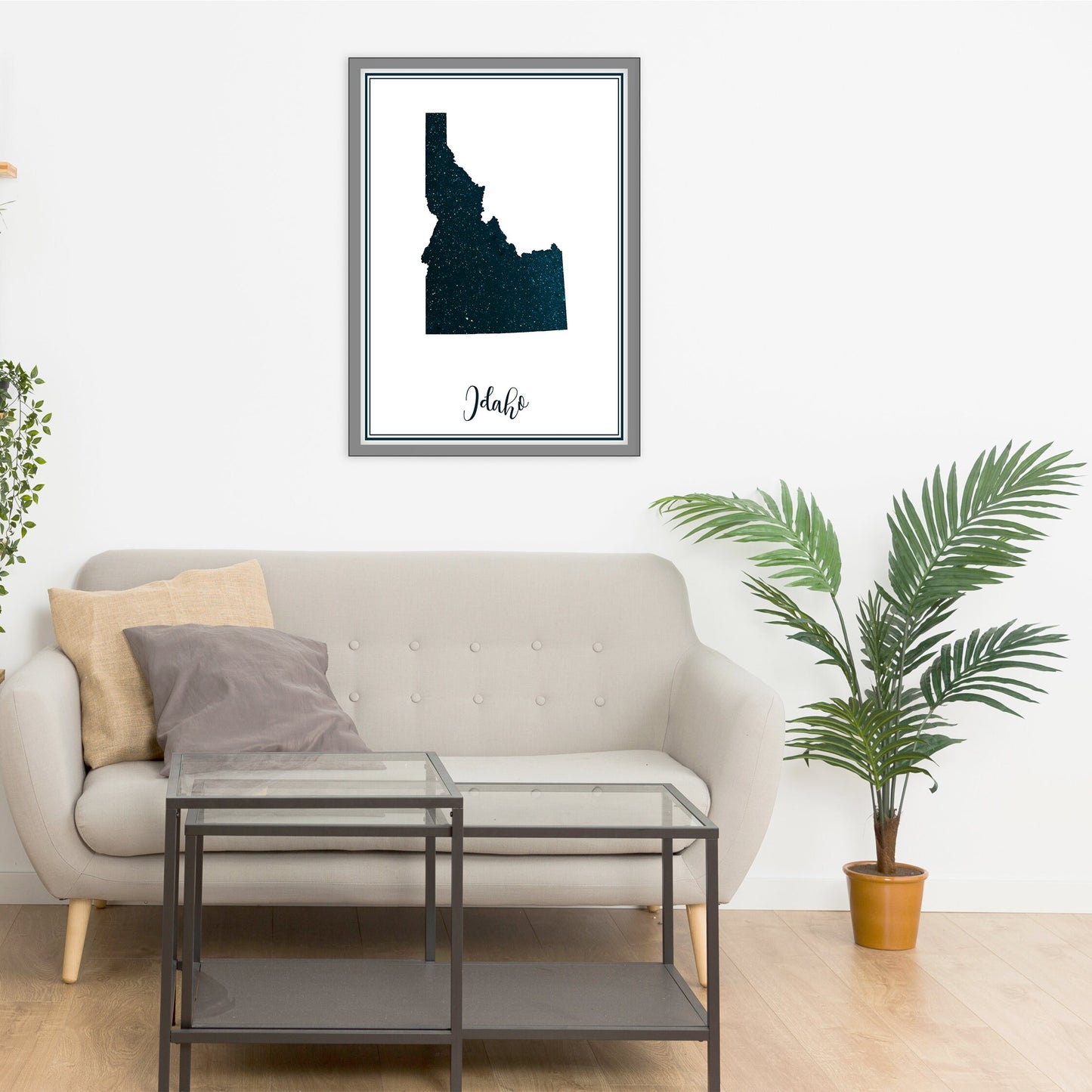 IDAHO map - Idaho stars map - Idaho Travel poster - Home Decor - Wall decor - Office map - Idaho gift - GeoGIS studio