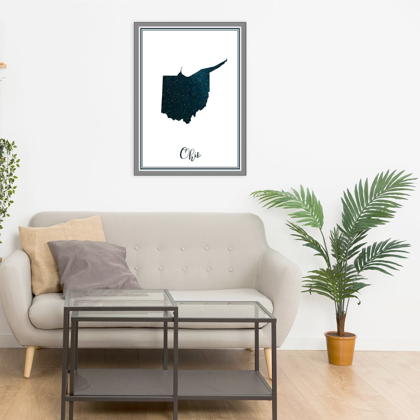 OHIO map - Ohio stars map - Travel poster - Home Decor - Wall decor - Office map - Ohio gift - GeoGIS studio