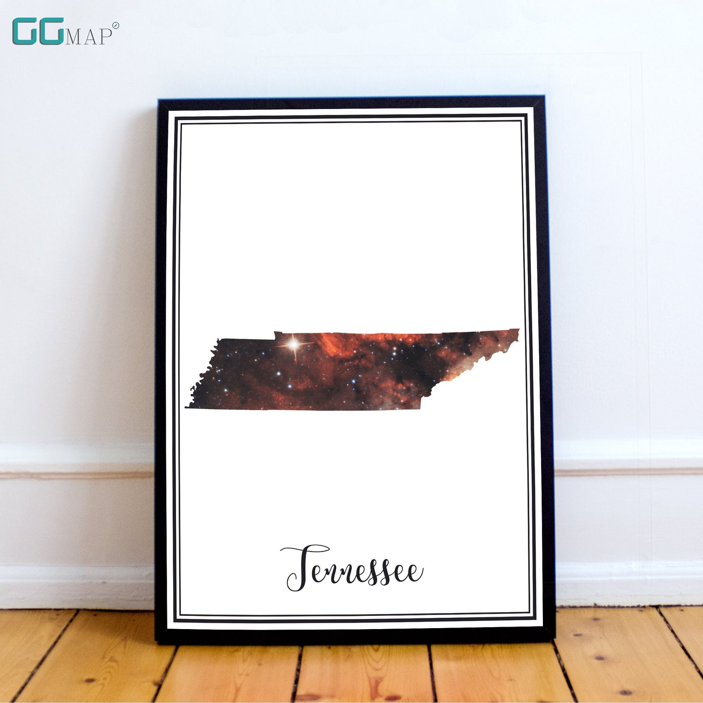 TENNESSEE map - Tennessee Omega nebula map - Travel poster - Wall decor - Office map - Tennessee gift - GeoGIS studio