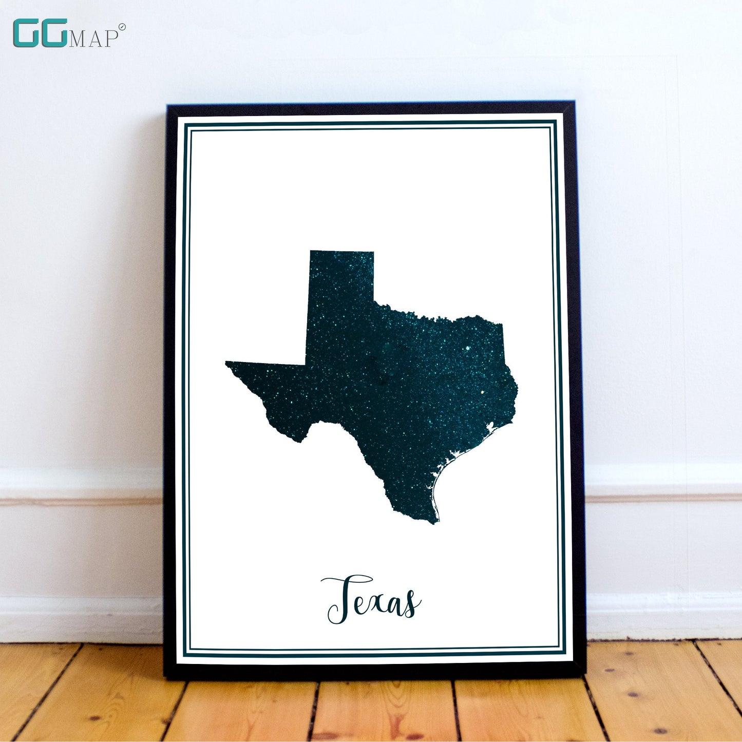 TEXAS map - Texas stars map - Travel poster - Home Decor - Wall decor - Office map - Texas gift - GeoGIS studio