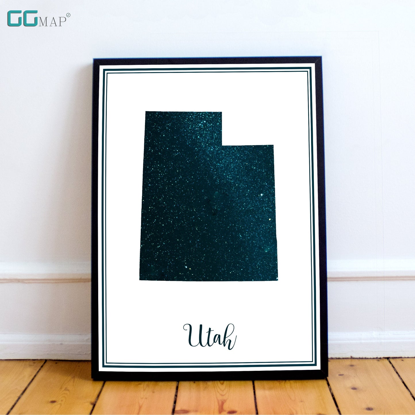 UTAH map - Utah stars map - Travel poster - Home Decor - Wall decor - Office map - Utah gift - GeoGIS studio