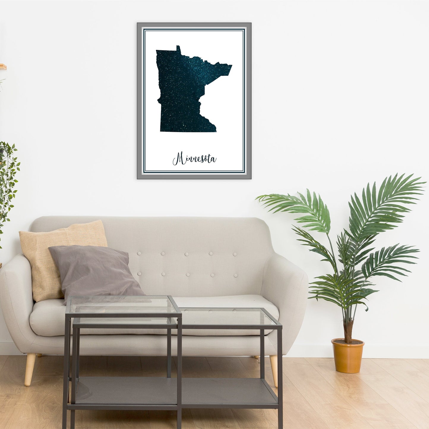 MINNESOTA map - Minnesota stars map - Minnesota Travel poster - Home Decor - Wall decor - Office map - Minnesota gift - GeoGIS studio