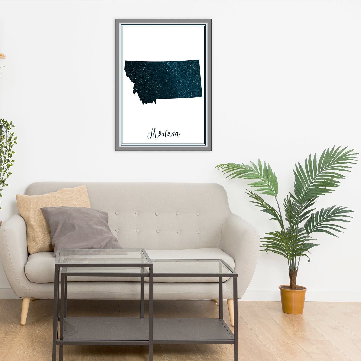 MONTANA map - Montana stars map - Idaho Travel poster - Home Decor - Wall decor - Office map - Montana gift - GeoGIS studio