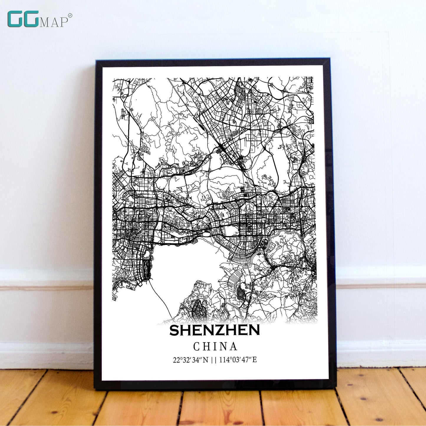 City map of SHENZHEN - Shenzhen Classic map - Home Decor - Travel map - Print map - Shenzhen map - Map art - China -