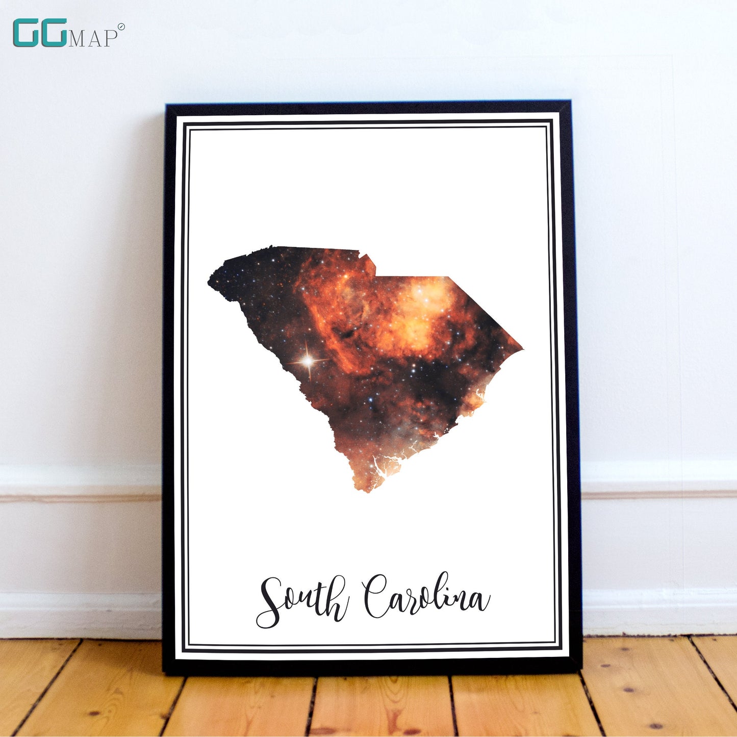 SOUTH CAROLINA map - South Carolina Omega nebula map - Travel poster - Wall decor - Office map - South Carolina gift - GeoGIS studio