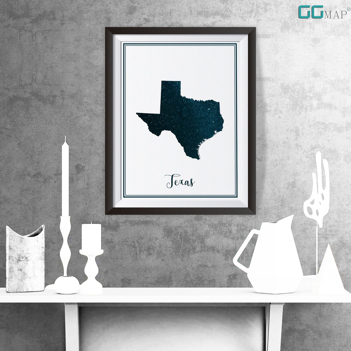 TEXAS map - Texas stars map - Travel poster - Home Decor - Wall decor - Office map - Texas gift - GeoGIS studio