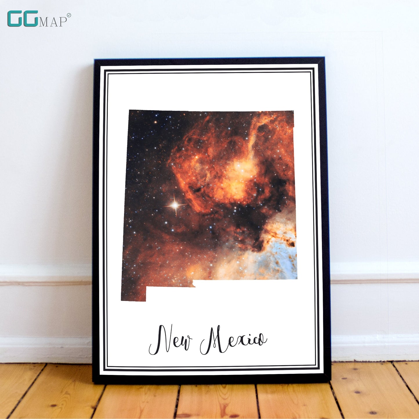 NEW MEXICO map - New Mexico omega nebula map - Travel poster - Home Decor - Wall decor - Office map - New Mexico gift - GeoGIS studio