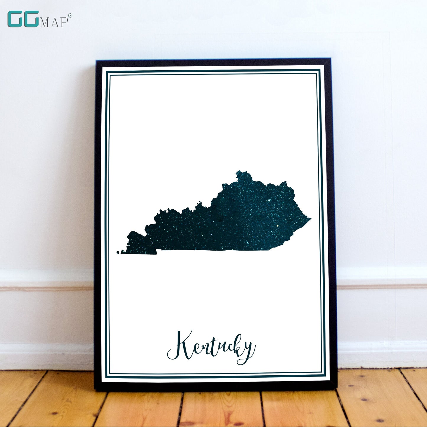 KENTUCKY map - Kentucky stars map - Kentucky Travel poster - Home Decor - Wall decor - Office map - Kentucky gift - GeoGIS studio