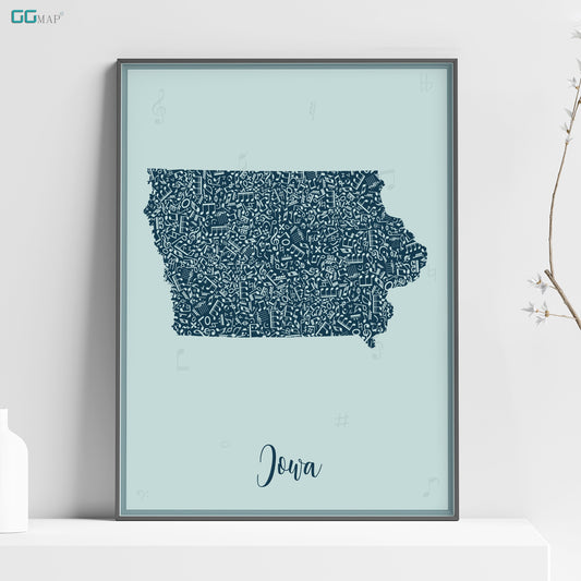 a picture of a map of the state of indiana