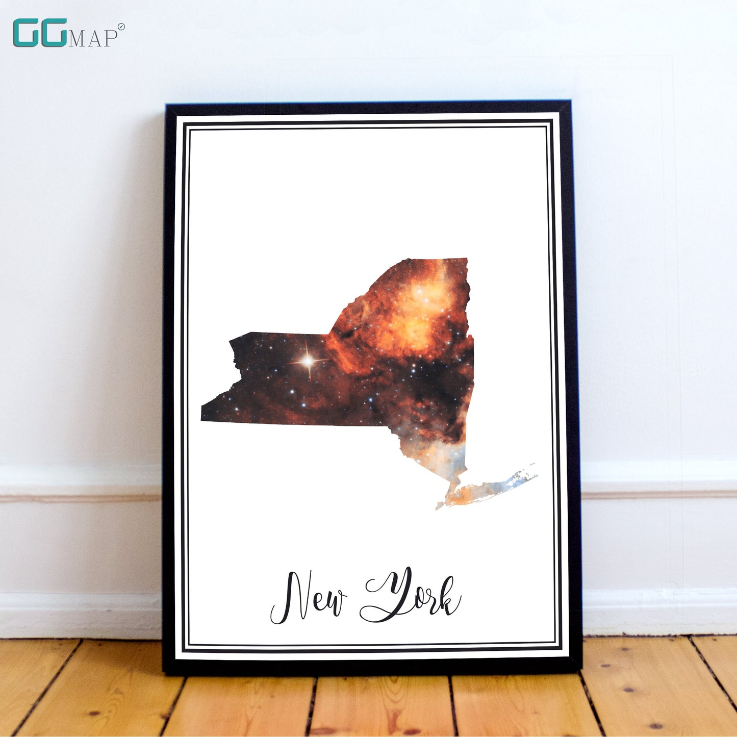 NEW YORK map - New York omega nebula map - Travel poster - Home Decor - Wall decor - Office map - New York gift - GeoGIS studio