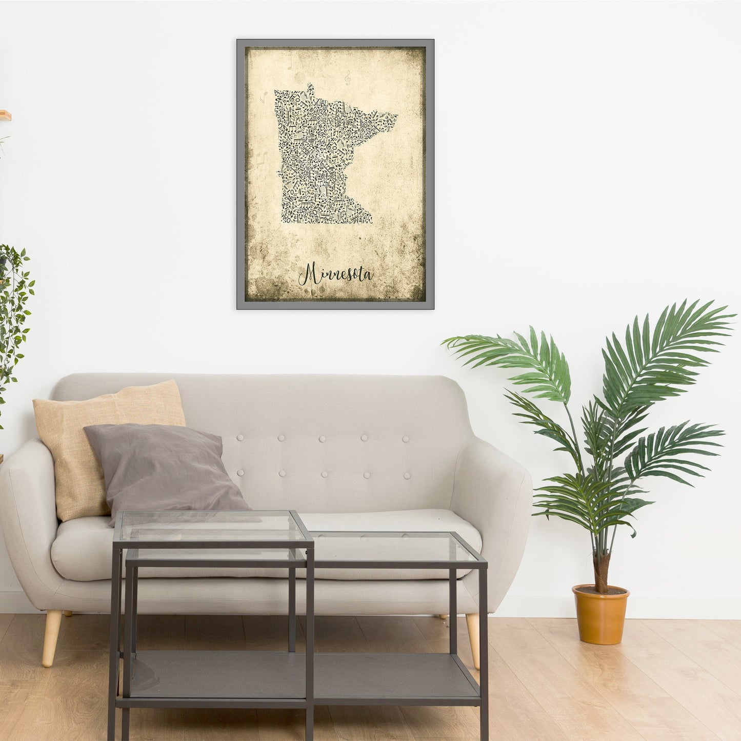 MINNESOTA map - Minnesota Music map - Travel poster - Wall decor - Office map - Minnesota gift - GGmap - Minnesota poster