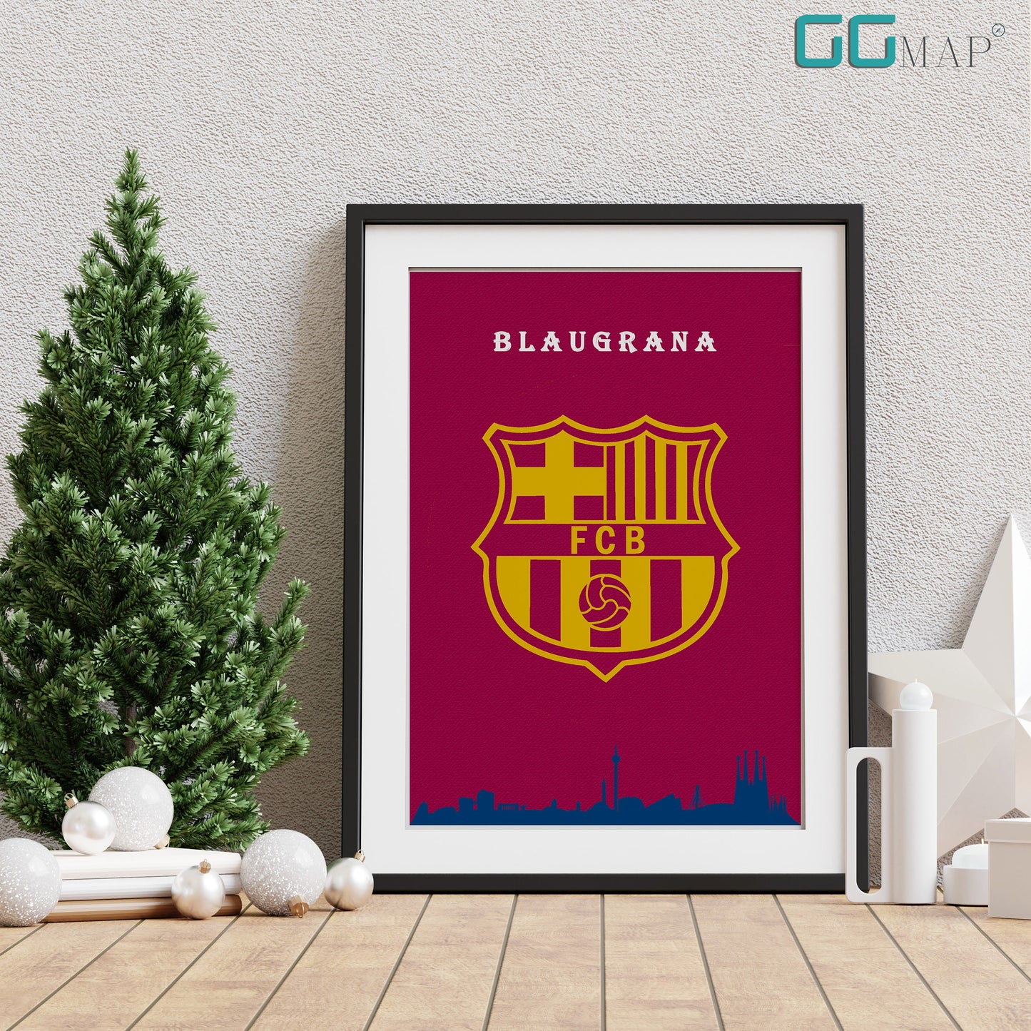 BARCELONA Skyline Poster - Barcelona print - Home Decor Barcelona - Wall decor - Blaugrana - Barcelona Skyline - Printed Map