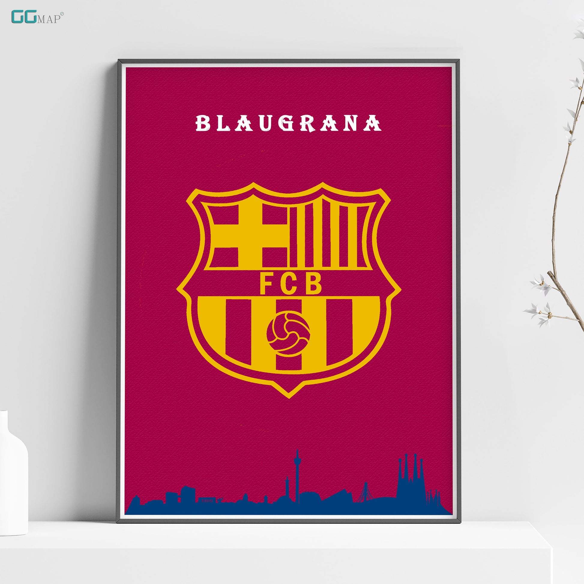 a poster of a barcelona soccer team