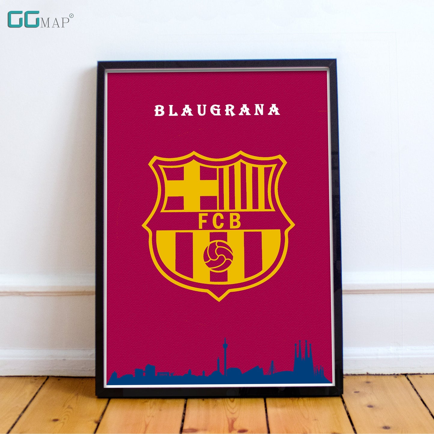 BARCELONA Skyline Poster - Barcelona print - Home Decor Barcelona - Wall decor - Blaugrana - Barcelona Skyline - Printed Map