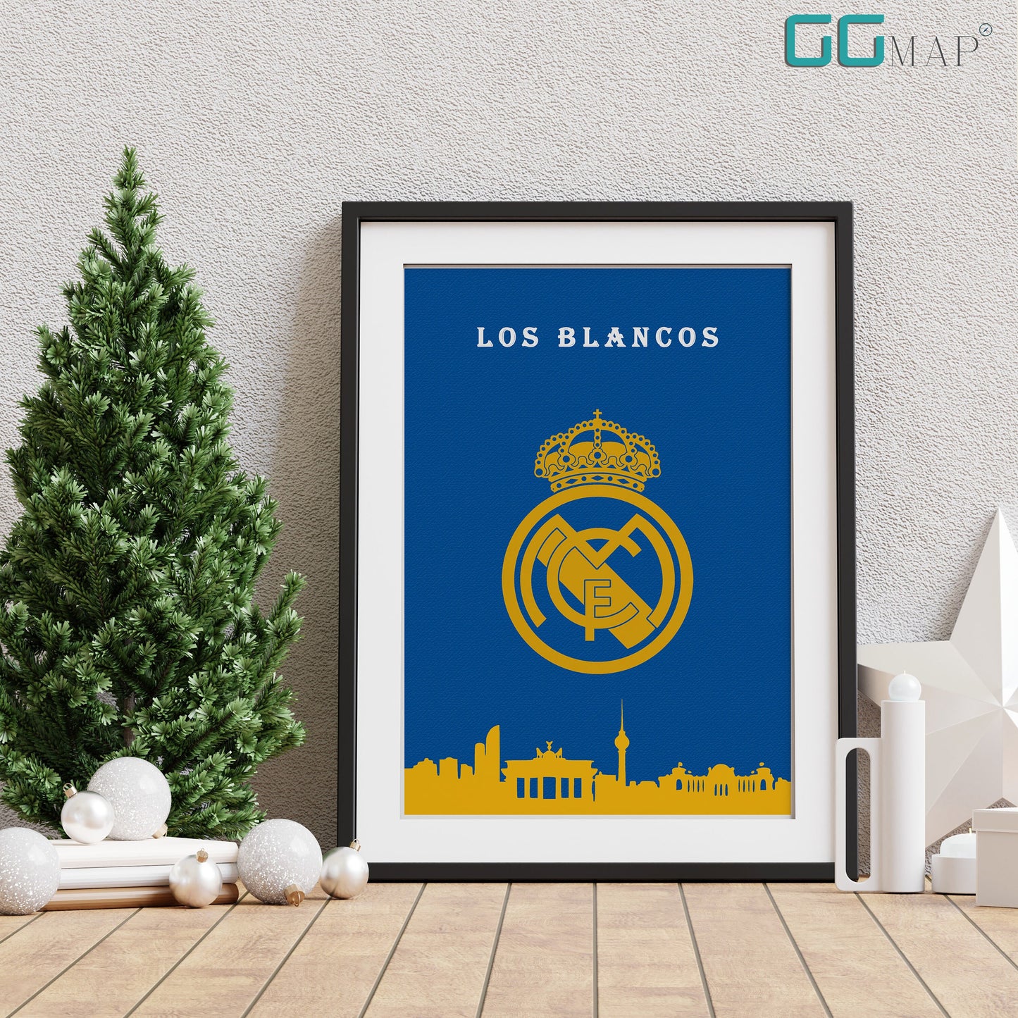 REAL MADRID Skyline Poster - Real Madri Print - Home Decor Real Madrid - Wall decor - Los Blancos - Madrid Skyline - Printed Map