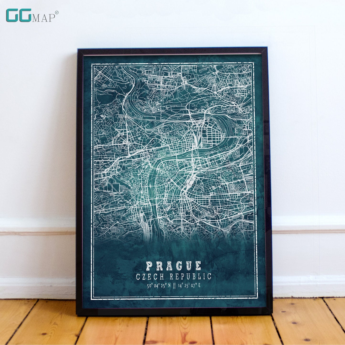 City map of PRAGUE - Home Decor - Wall decor - Office map - Travel map - Print map - Frozen map - Prague map - Map art - Czech Republic