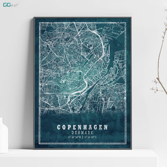 a map of the city of copenhagen, denmark