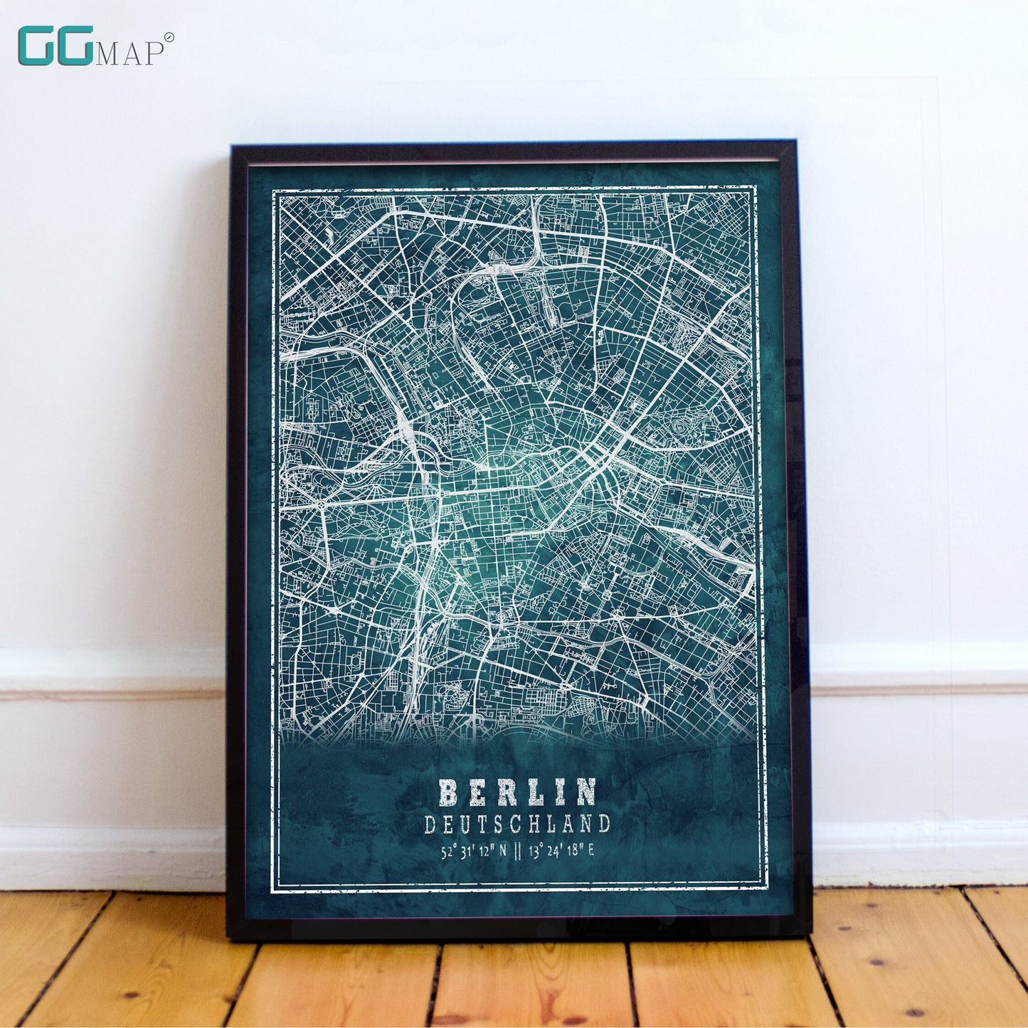 City map of BERLIN - Home Decor - Wall decor - Office map - Travel map - Print map - Frozen map - Berlin map - Map art - Germany