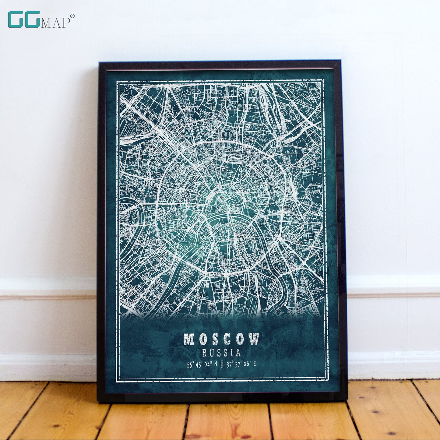 City map of MOSCOW - Home Decor - Wall decor - Office map - Travel map - Print map - Frozen map - Moscow map - Map art - Russia