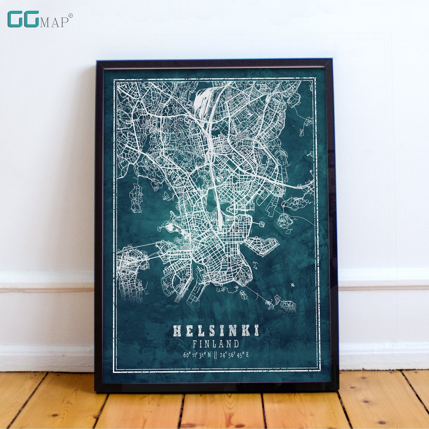 City map of HELSINKI - Home Decor - Wall decor - Office map - Travel map - Print map - Frozen map - Helsinki map - Map art - Finland